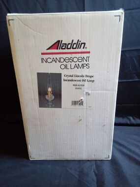 Aladdin Crystal Lincoln Drape Incandescent Oil Lamp - Crystal/Gold
